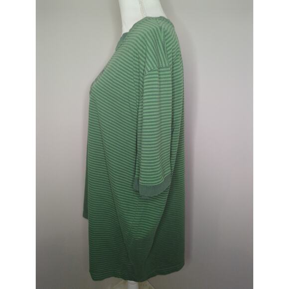 Polo Jeans Co Ralph Lauren Vintage logo 90s green striped short sleeve shirt - Picture 3 of 7